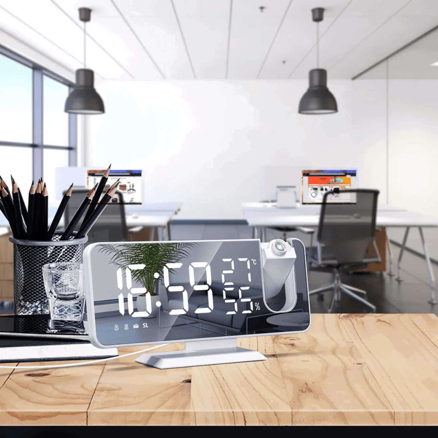 Alarm clock - LumiPro - LED Screen - USB Charger -  - #tag1#