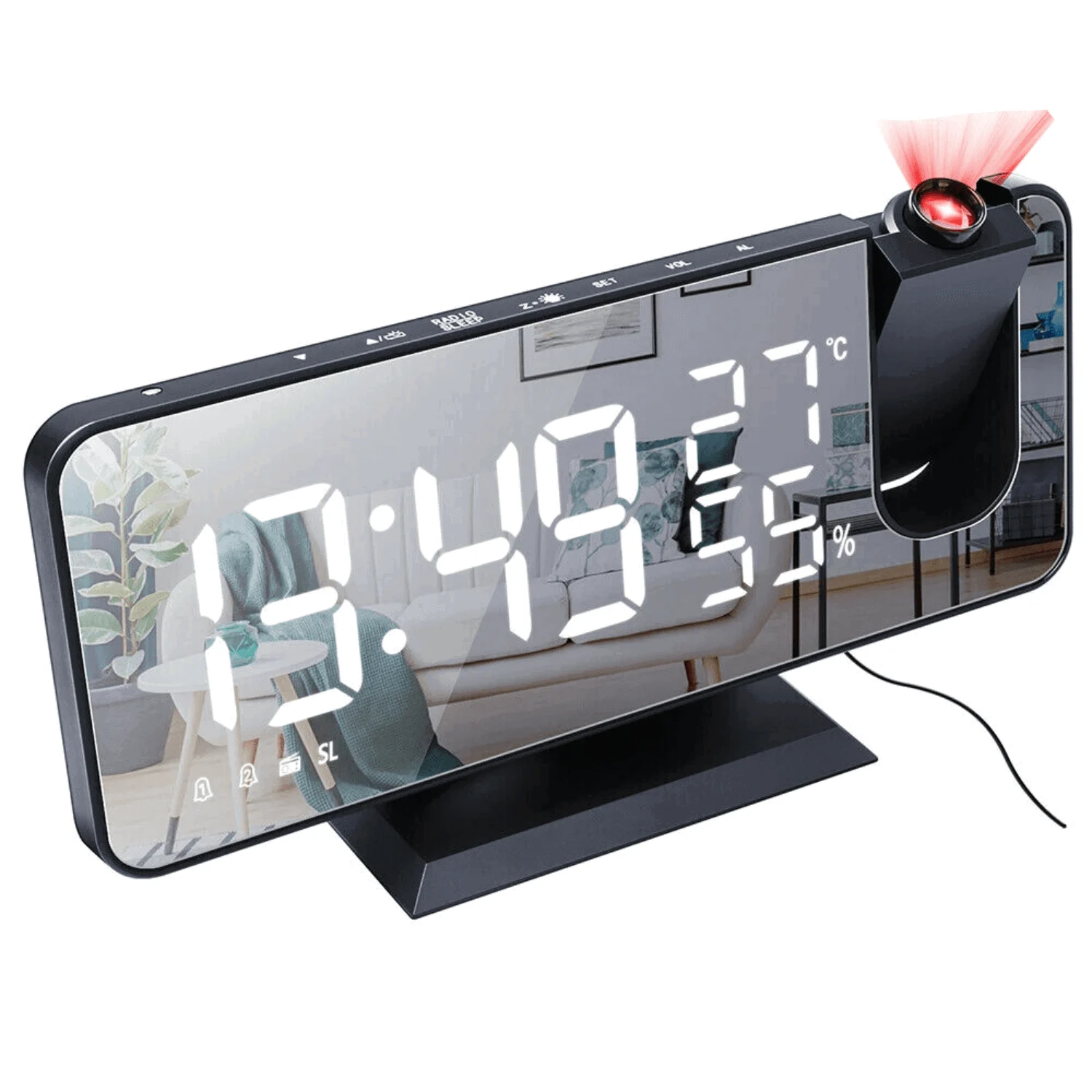 Alarm clock - LumiPro - LED Screen - USB Charger -  - #tag1#