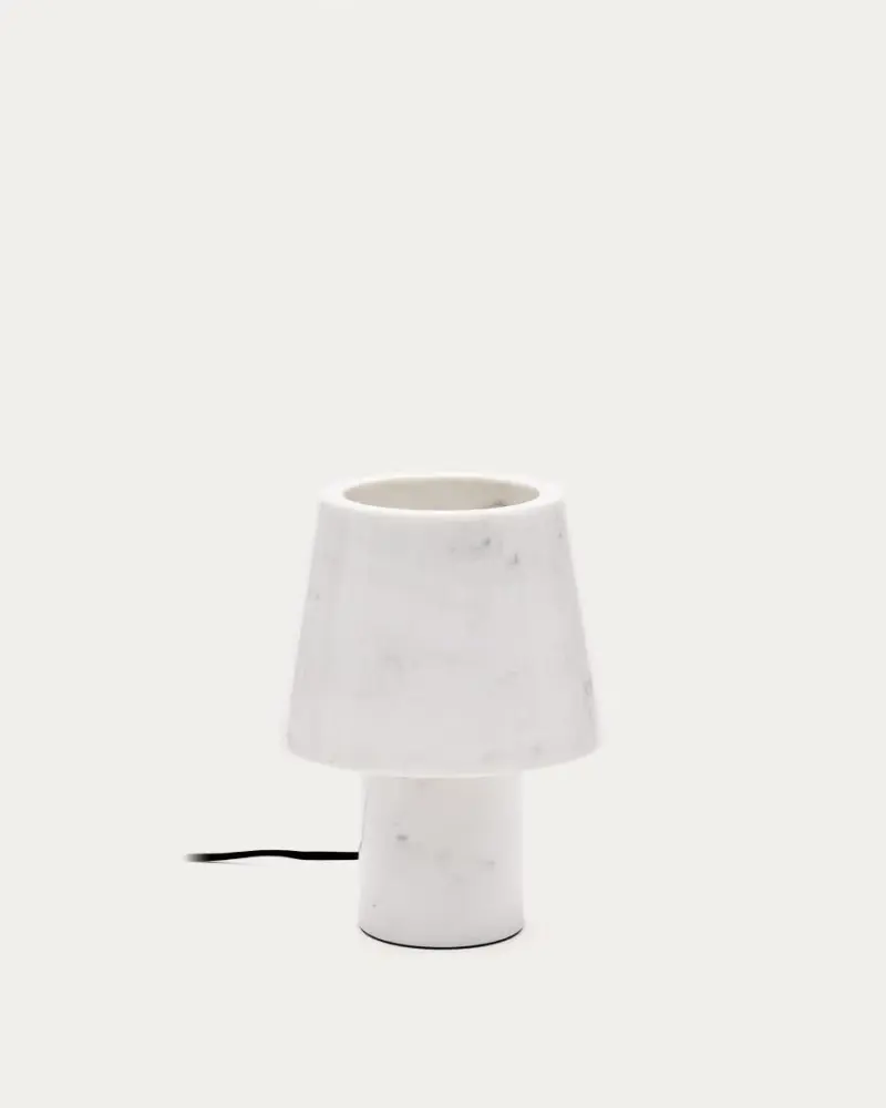 Alaro table lamp in white marble tag1