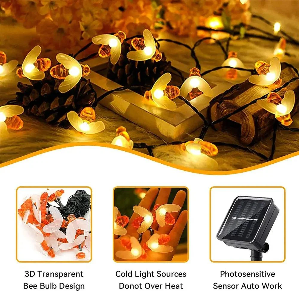 Allilit Solar String Light 20 Led Cute Bee Outdoor Wedding Garden Patio Party Christmas Tree Honeybee.jpg 4e5899b6 3d34 4615 Bc75 F64ad251fd1f