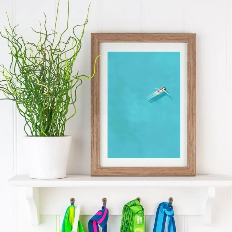 Alone Girl Minimalist Canvas Print Poster tag1