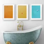 Alone Girl Minimalist Canvas Print Poster tag1