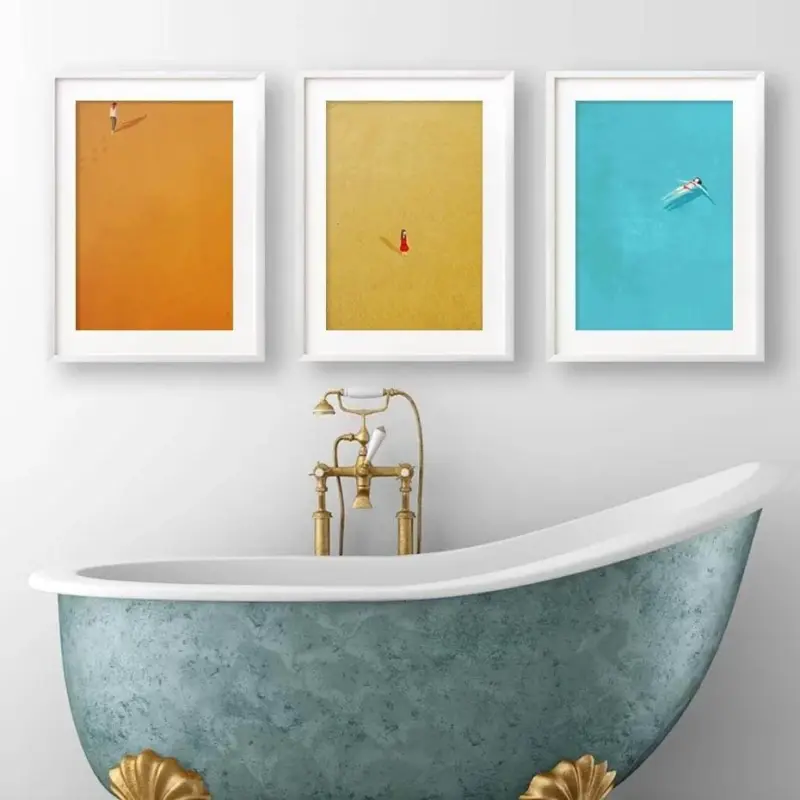 Alone Girl Minimalist Canvas Print Poster tag1