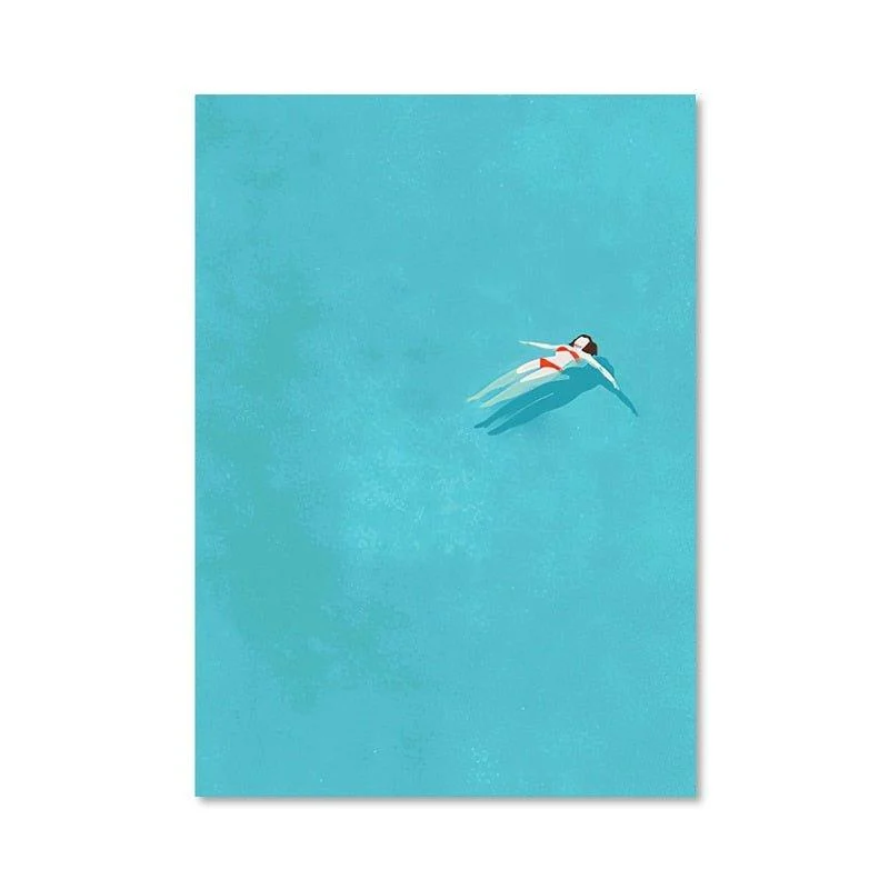 Alone Girl' Minimalist Canvas Print Poster -  - #tag1#