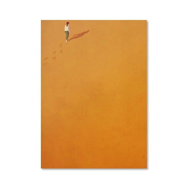 Alone Girl' Minimalist Canvas Print Poster -  - #tag1#