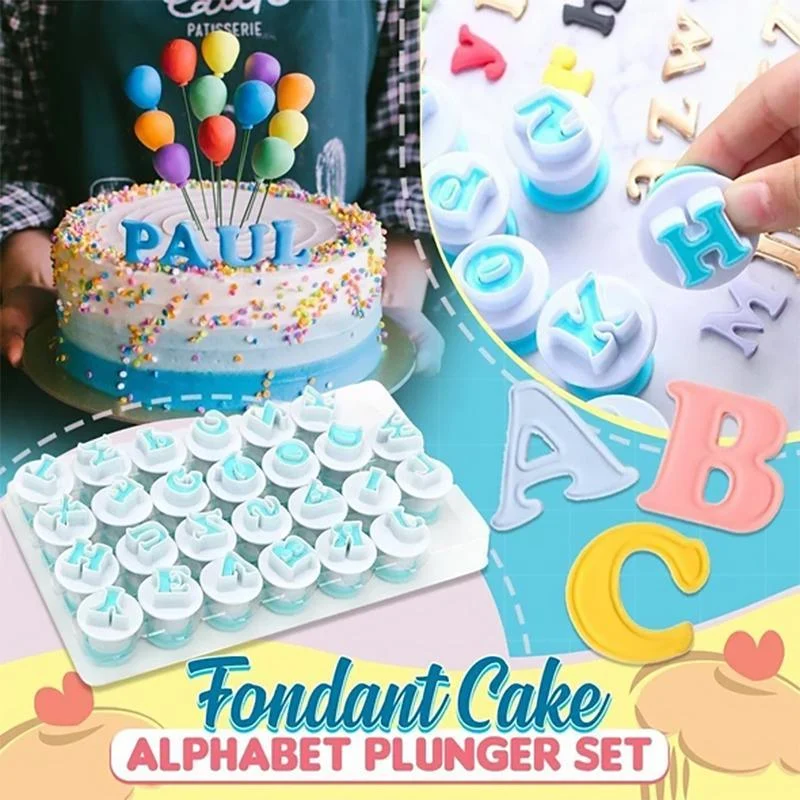 Alphabet Fondant Plunger Cutter -  - #tag1#