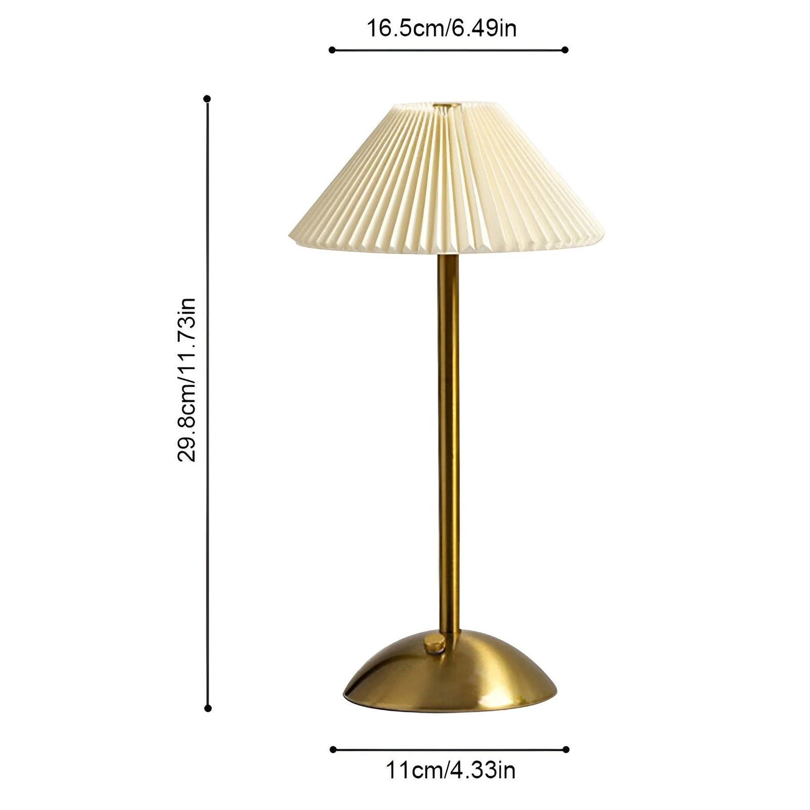 AluBrite - Aluminium LED Umbrella Lamp - Touch Dimmer & USB Rechargeable -  - #tag1#