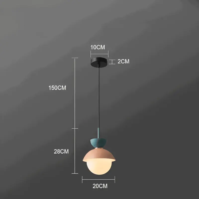 AluGlobe Modern Aluminum Macaron Ceiling Light tag1