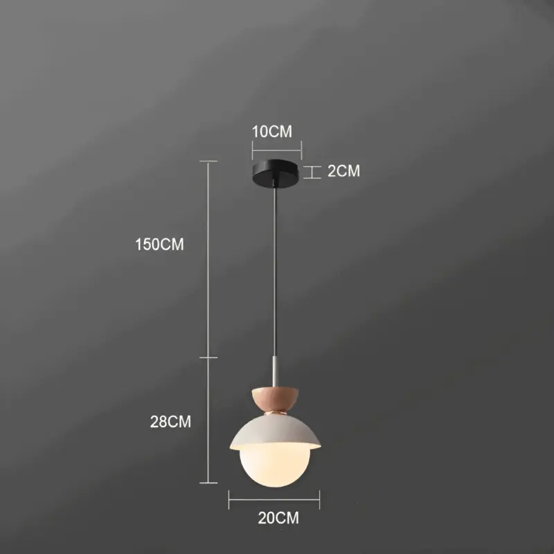 AluGlobe Modern Aluminum Macaron Ceiling Light tag1