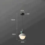 AluGlobe Modern Aluminum Macaron Ceiling Light tag1