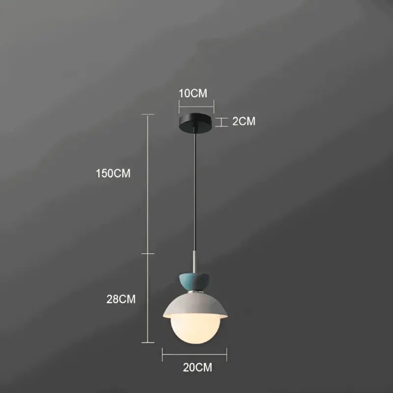 AluGlobe Modern Aluminum Macaron Ceiling Light tag1