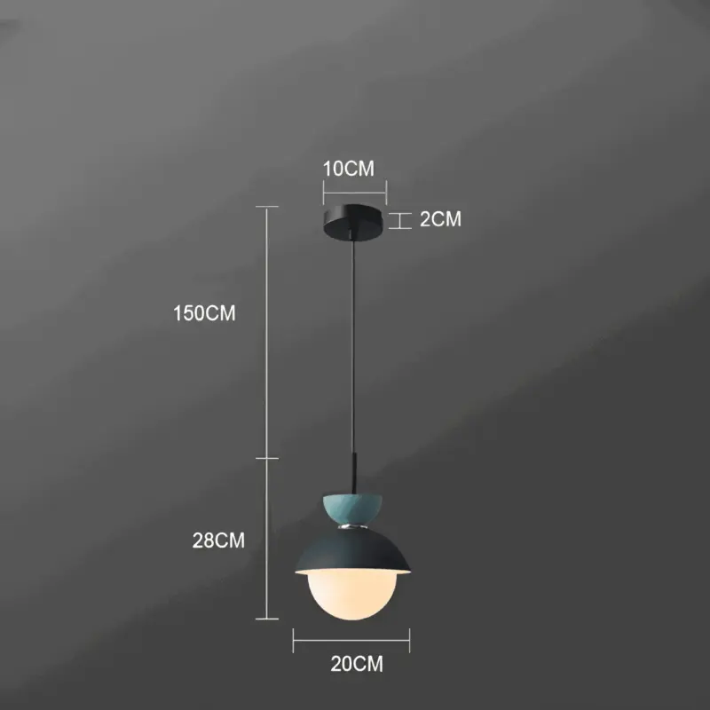 AluGlobe Modern Aluminum Macaron Ceiling Light tag1