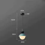 AluGlobe Modern Aluminum Macaron Ceiling Light tag1