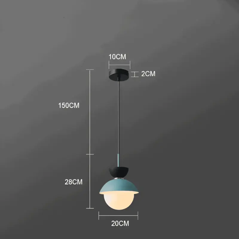 AluGlobe Modern Aluminum Macaron Ceiling Light tag1