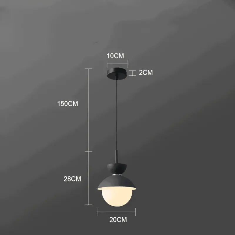 AluGlobe Modern Aluminum Macaron Ceiling Light tag1