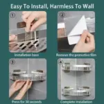Aluminum Bathroom Corner Shelf