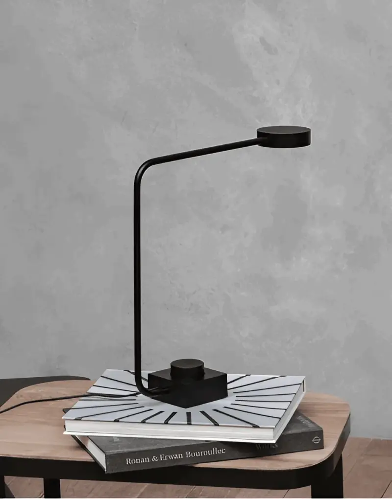 Aluminum desk lamp Dimmable LED light with curved design tag1