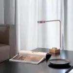 Aluminum desk lamp Dimmable LED light with curved design tag1