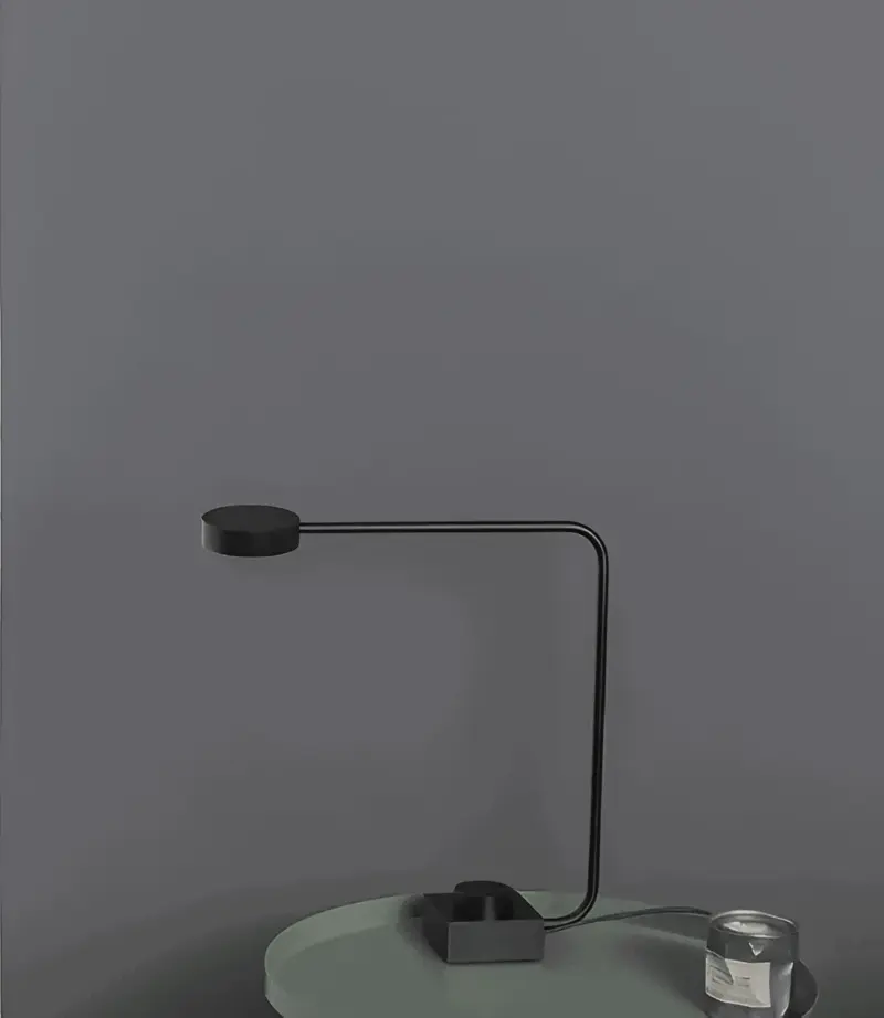 Aluminum desk lamp Dimmable LED light with curved design tag1