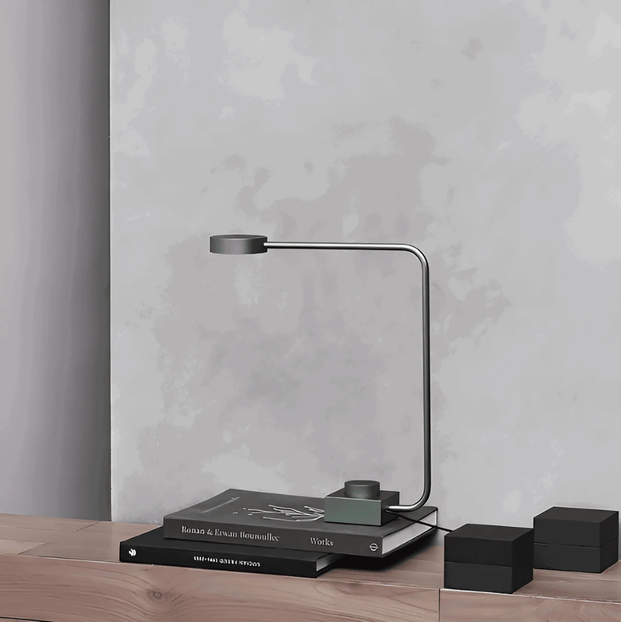 Aluminum desk lamp - Dimmable LED light with curved design -  - #tag1#