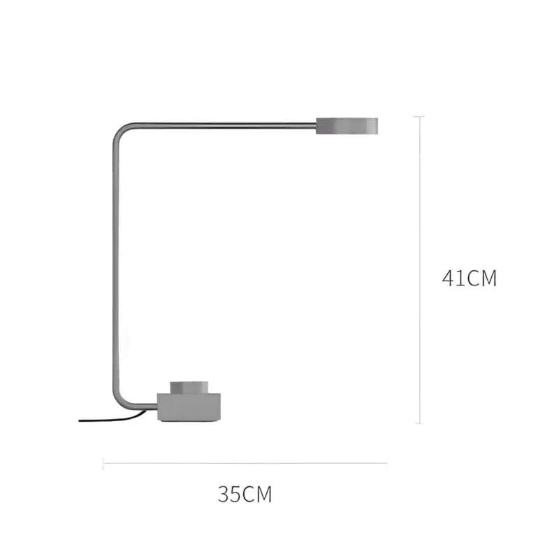 Aluminum desk lamp Dimmable LED light with curved design tag1