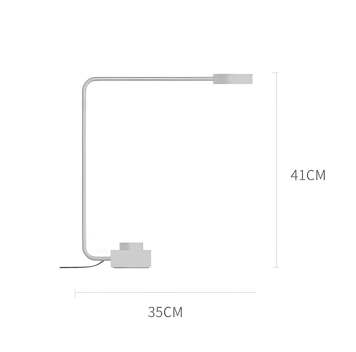 Aluminum desk lamp - Dimmable LED light with curved design -  - #tag1#