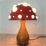 Amanita Mushroom Lamp with LED Tricolored Bulb AC or USB Warm Light Biomimetic Fly Agaric Desk 2997588d 7305 4d15 a3bd dff7fa3d13a2