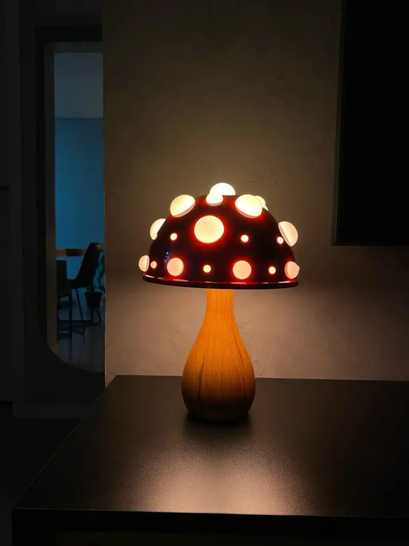 Amanita Mushroom Table Lamp tag1