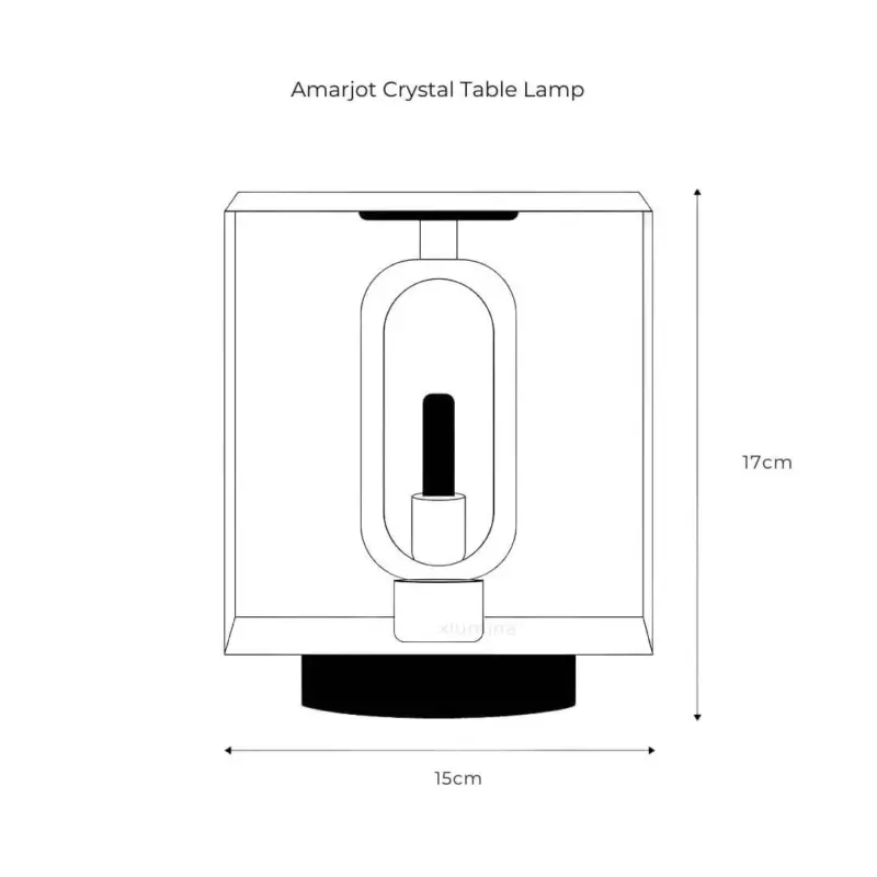 AmarjotKristallTischlampe ElegantesDesignWarmweissesLED Licht12