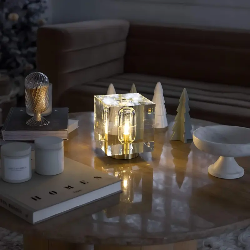 AmarjotKristallTischlampe ElegantesDesignWarmweissesLED Licht5