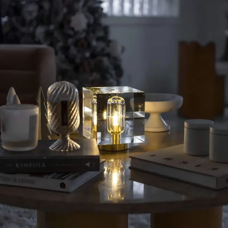 AmarjotKristallTischlampe ElegantesDesignWarmweissesLED Licht7