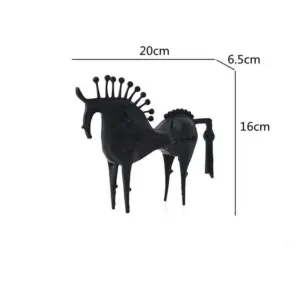 Amaya Abstract Horse Decorative Sculpture Metal Black