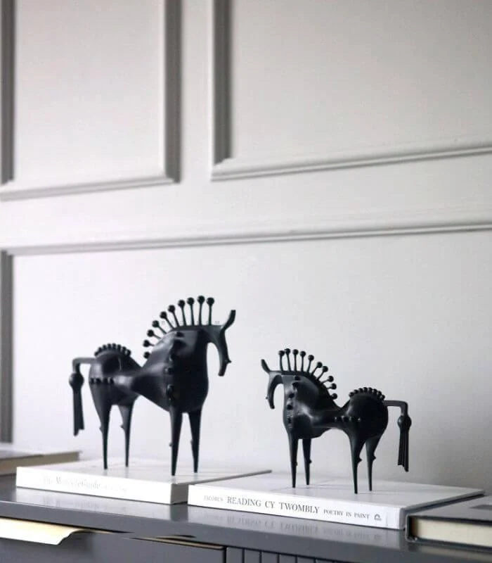 Amaya Abstract Horse Decorative Sculpture Metal Black -  - #tag1#