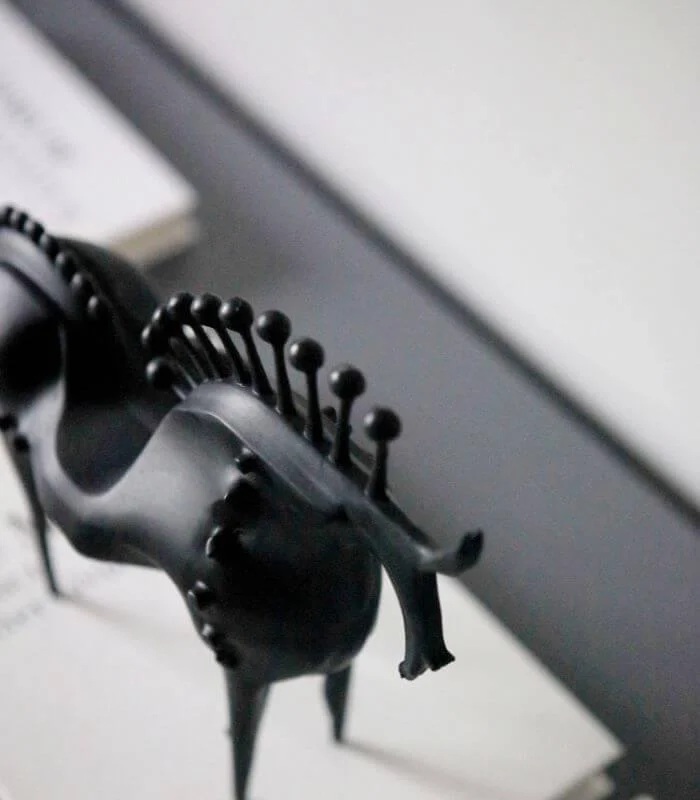 Amaya Abstract Horse Decorative Sculpture Metal Black -  - #tag1#
