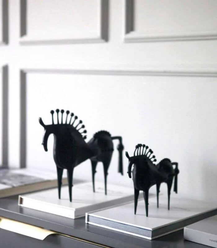 Amaya Abstract Horse Decorative Sculpture Metal Black -  - #tag1#