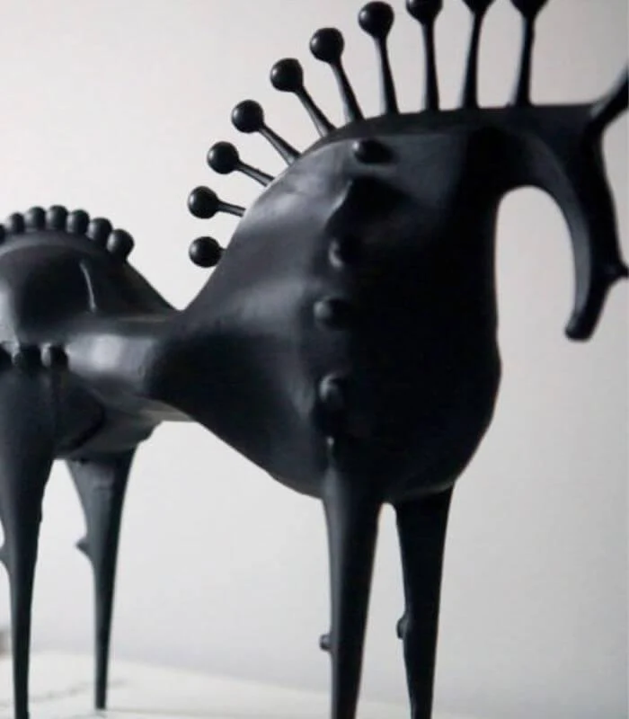 Amaya Abstract Horse Decorative Sculpture Metal Black -  - #tag1#