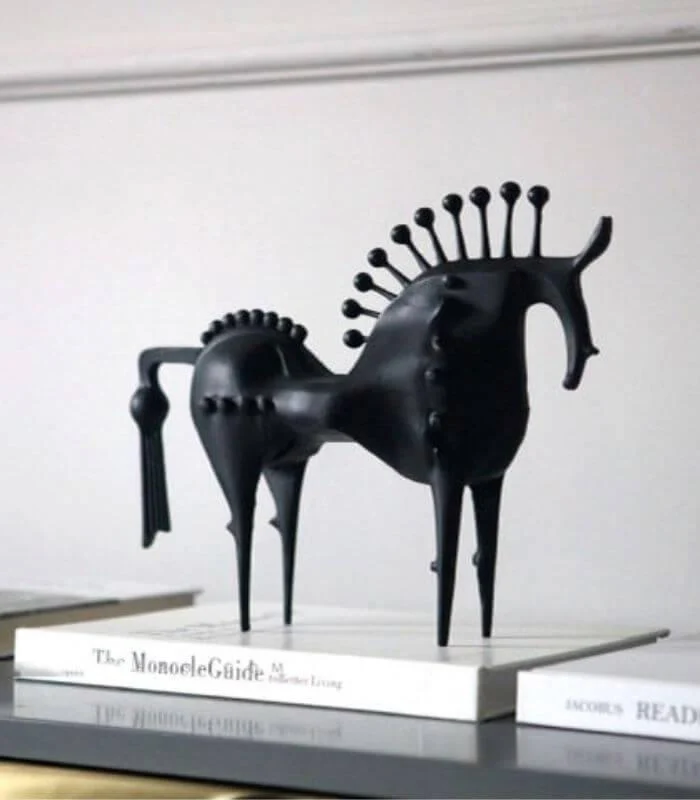 Amaya Abstract Horse Decorative Sculpture Metal Black -  - #tag1#