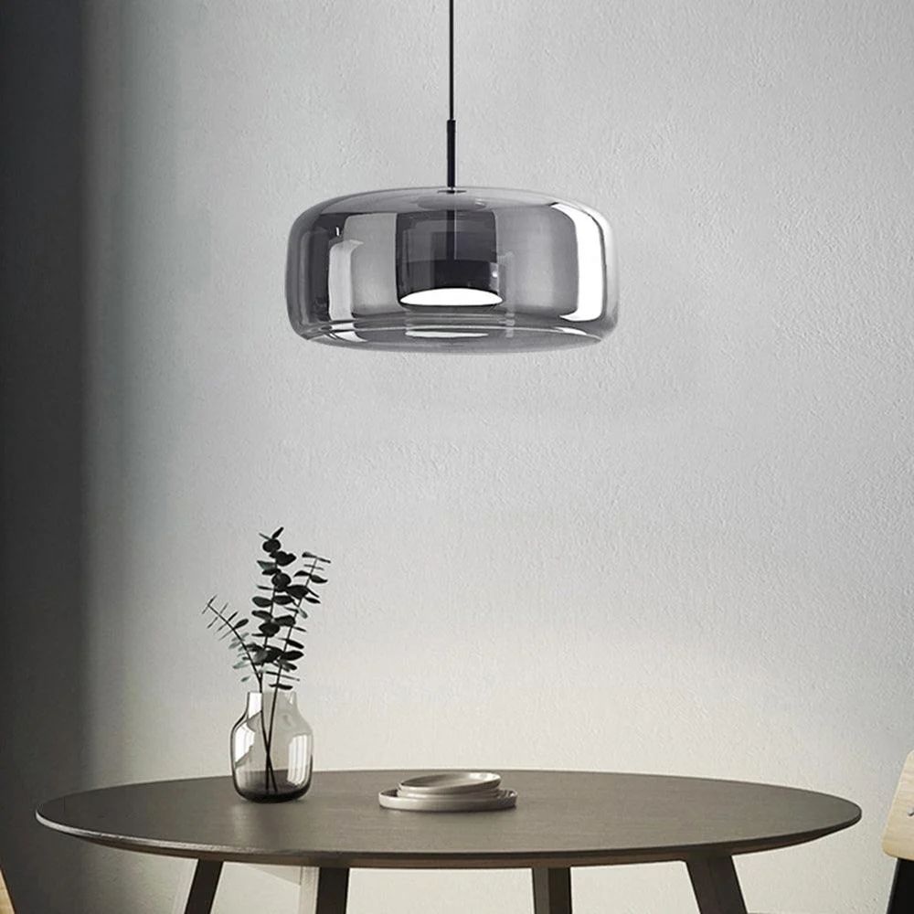 AmberGlow - Retro LED Pendant Lamps in Golden Metal and Glass -  - #tag1#