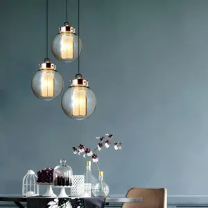 Amber Glass Pendant Lamp
