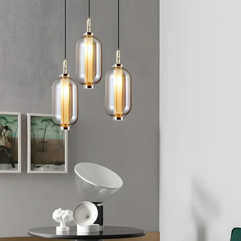 Amber Glass Pendant Lamp tag1