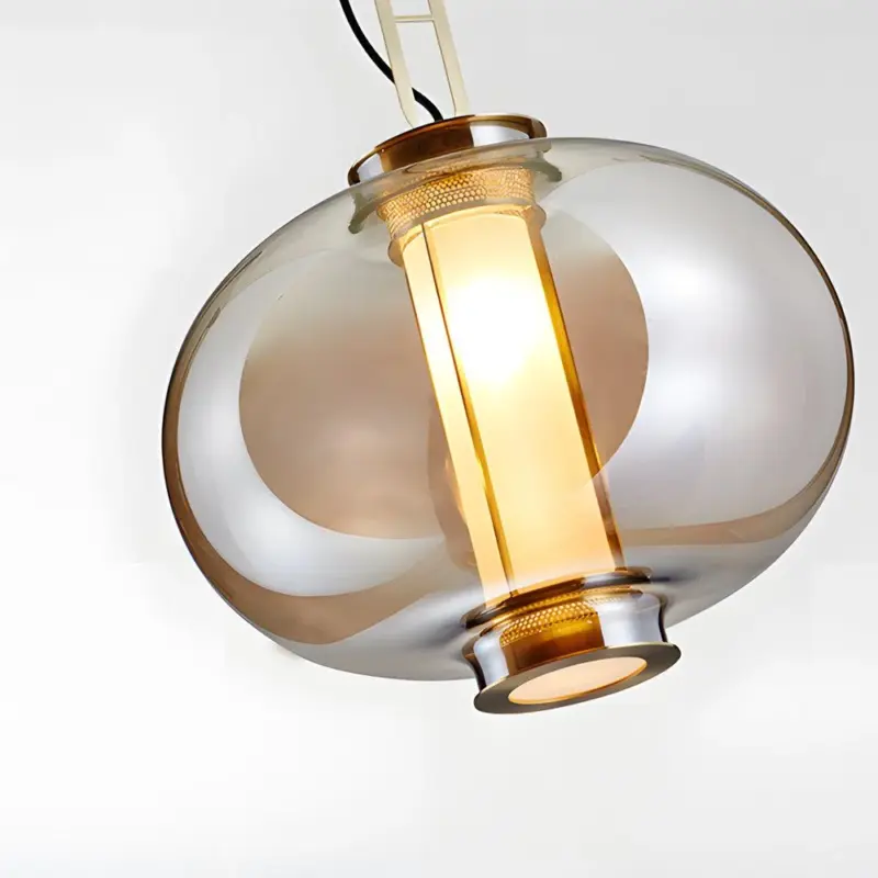 Amber Glass Pendant Lamp tag1