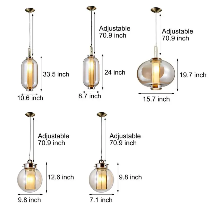 Amber Glass Pendant Lamp tag1