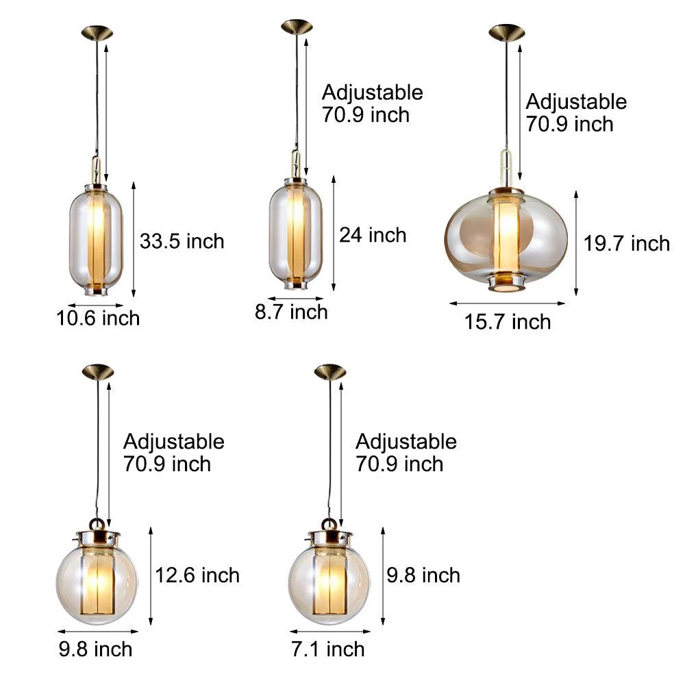 Amber Glass Pendant Lamp -  - #tag1#