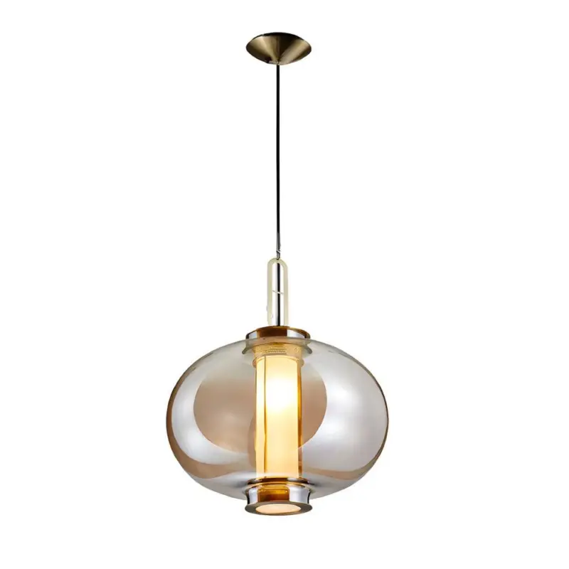 Amber Glass Pendant Lamp tag1