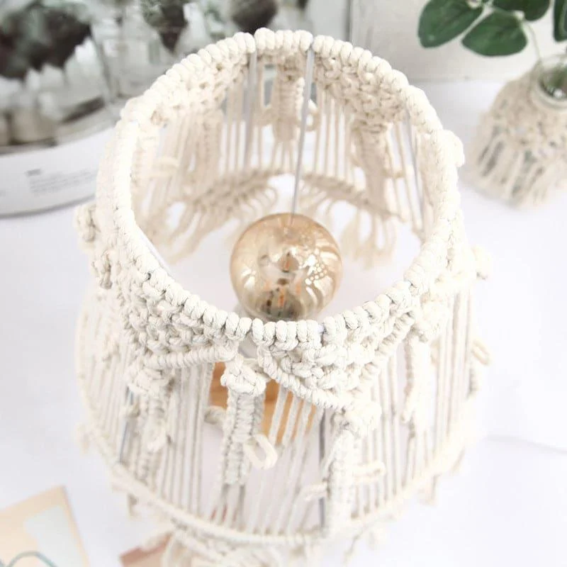 AmbianceLight - Woven Rope Table Lamp for Atmospheric Lighting -  - #tag1#