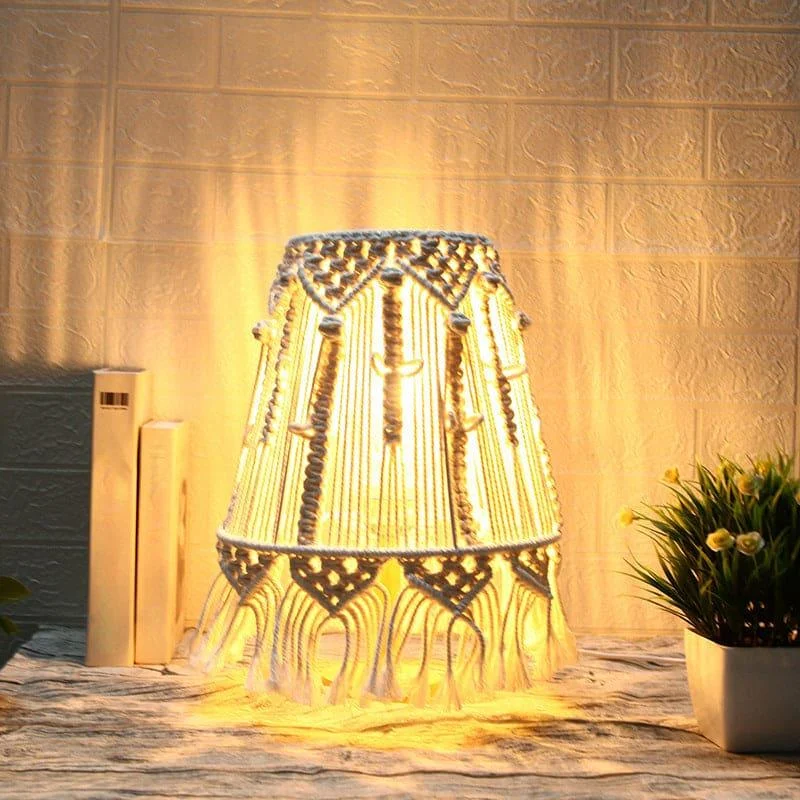 AmbianceLight - Woven Rope Table Lamp for Atmospheric Lighting -  - #tag1#