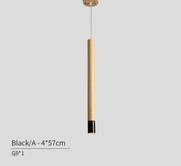 Ambrose - Modern Nordic Long Hanging Wood Light -  - #tag1#