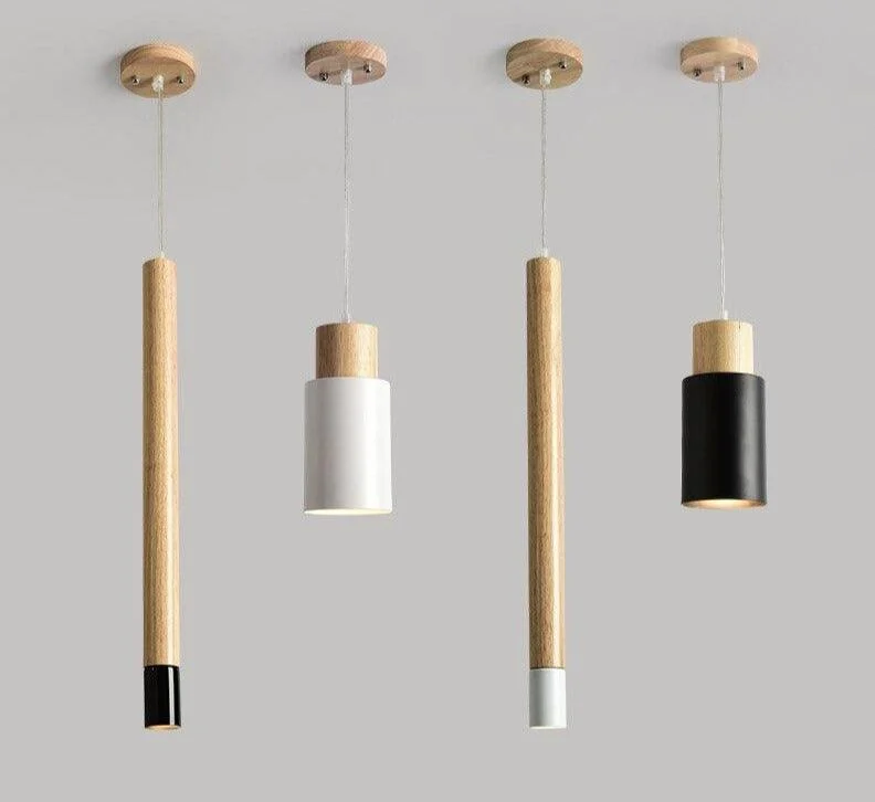 Ambrose - Modern Nordic Long Hanging Wood Light -  - #tag1#