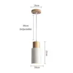 Ambrose Modern Nordic Long Hanging Wood Light tag1