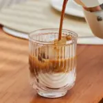 American Ice Latte Glass Coffee Cup tag1